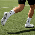 thumbnail image 5 of 4 Pairs Men's Soccer Running Socks with Non-Slip Silicone Grip Cushioned Terry Sole Durable & Moisture-Wicking, 5 of 6