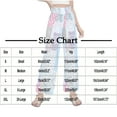 thumbnail image 2 of Women's Colorblock Graphic Print Patchwork Straight Leg Pants Casual High Waist Loose Wide Leg Boho Pants With Pockets, 2 of 5