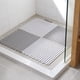 thumbnail image 3 of Alfombrilla de baño de PVC entrelazada, antideslizante, con drenaje, para ducha, con orificios de drenaje, con ventosa para cocina y piscina, color gris, 3 of 4
