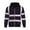 Black, variant on Men Hoodie Coat Reflective Strip Safe Warning Color Matching Drawstring Loose Zipper Closure Long Sleeve Warm Soft Sanitation Overalls Cold-Proof Outdoor Work Safety Jacket
