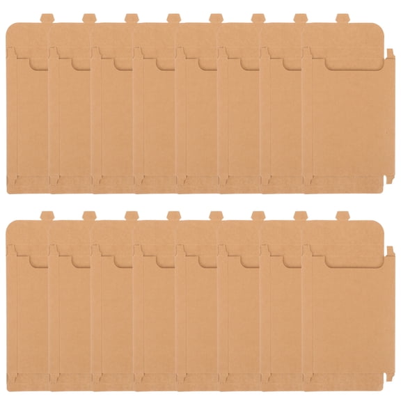 FRCOLOR 20pcs Kraft Paper Box Postcard Packaging Box Photo Pictures Storage Box