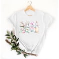 thumbnail image 3 of Mujeres Manga Corta de Verano Tops Pascua Impresa Cuello Redondo, Blusa de Moda Casual para la Primavera, 3 of 4