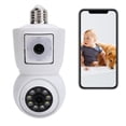 thumbnail image 1 of Cámara de Seguridad de la Bombilla de Luz, 3 Modos de Visón Nocturna Cámaina de Seguridad Wifi Binocular de 110-240V Para El Hogar, 1 of 7