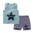 thumbnail image 1 of Ropa de bebé para niño, chándal informal, ropa de algodón puro, ropa de verano para bebés, camisetas y pantalones para niños, atuendo deportivo Tan Jianjun unisex, 1 of 2