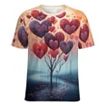 thumbnail image 5 of The Giving Tree Women's Short Sleeve T-Shirt Crew Neck Casual Summer Trendy Loose Fit Tops, 5 of 6