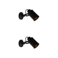thumbnail image 4 of Yuarrent Lámpara de pared retro ajustable - Cuerpo de lámpara resistente y resistente al desgaste Foco de estilo industrial vintage negro negro 2piezas, 4 of 6