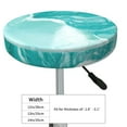 thumbnail image 4 of Daiia Teal Turquoise 1 Stool Covers Round,Round Bar Stool Covers Waterproof Bar Chair Covers Washable Stool Cushion Slipcover for 12-14 Inch Chair-12 inch, 4 of 7