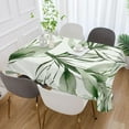 thumbnail image 5 of Watercolor Leaf Rectangle Tablecloth, Dust Proof Anti Wrinkle Wipeable Table Cloth Tabletop foration of Dinner Kitchen Wedding Holiday Party 54"x72" Decor Gift, 5 of 7