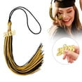 thumbnail image 2 of 1pc Graduation Tassel, 2026 Tassel Graduation, Academic Graduations Cap Tassels,Tassels With Year Gold Date Charms For Grads, Graduates Graduations Cap Hat Decorations(Black+Yellow), 2 of 9