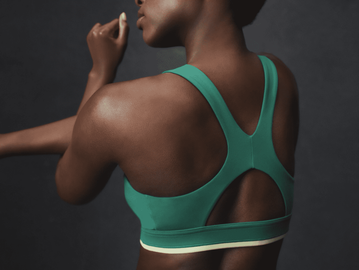 Avia Women's Medium Support Open Back and Contrast Tipping Sports Bra, XS-XXXL