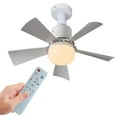 thumbnail image 4 of Ventiladores de techo con tornillo y luz, control remoto, base E26, ventilador de techo pequeño regulable, 4 of 8