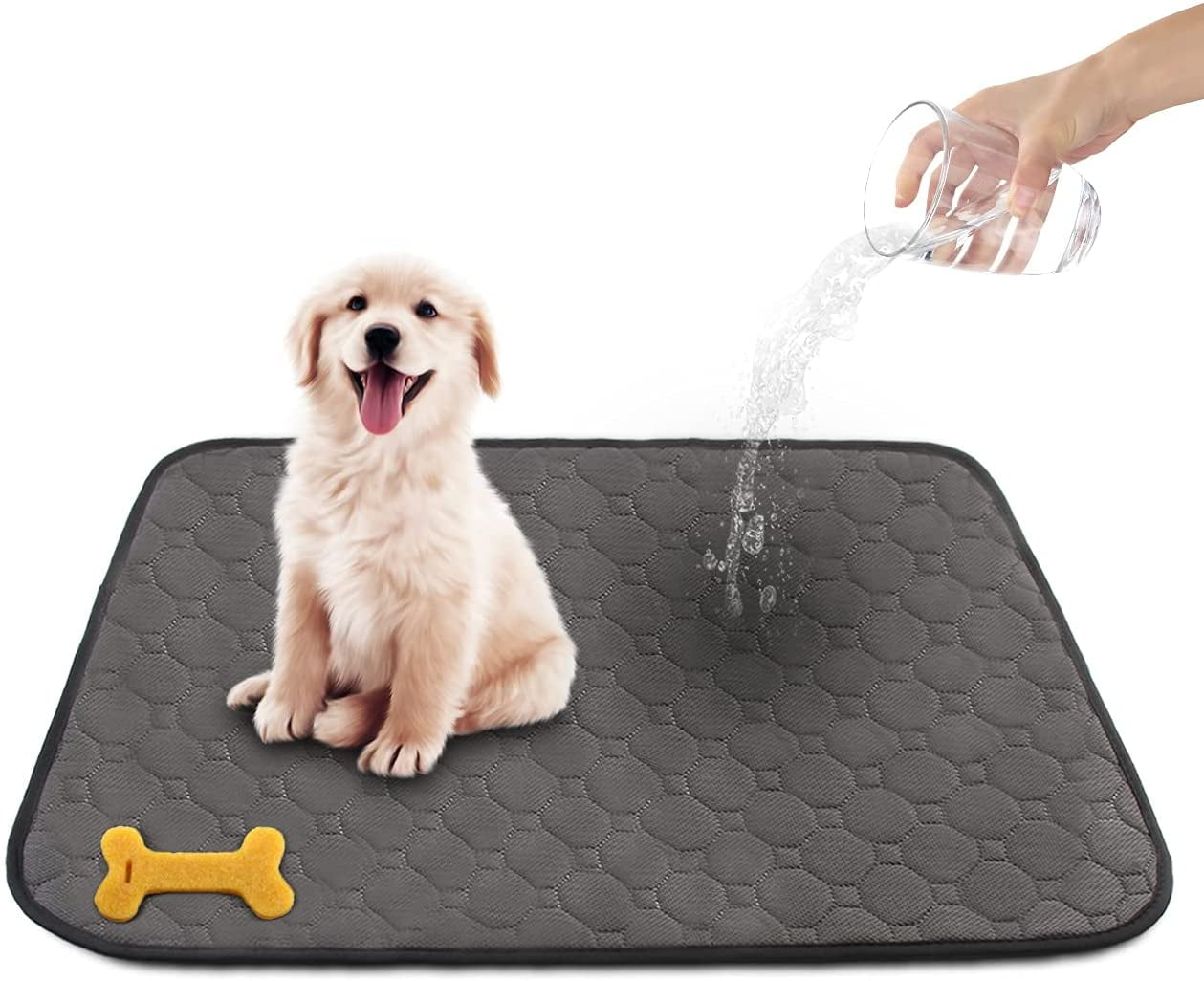 Roofei Dog Food Mat - Highly Absorbent Reusable & Washable Pee Pads - Non  Slip & Waterproof Dog Bowl Mat - Pet Crate Mat for Puppy Cat 