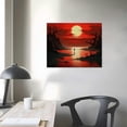 thumbnail image 3 of COMIO Wabi,Sabi Art, Sea Sunrise Painting, Winter Morning Impression, Minimalist Painting, Living Room Wall Decor, Niche Artwork, Canvas Prints, Art Decor, 3 of 4