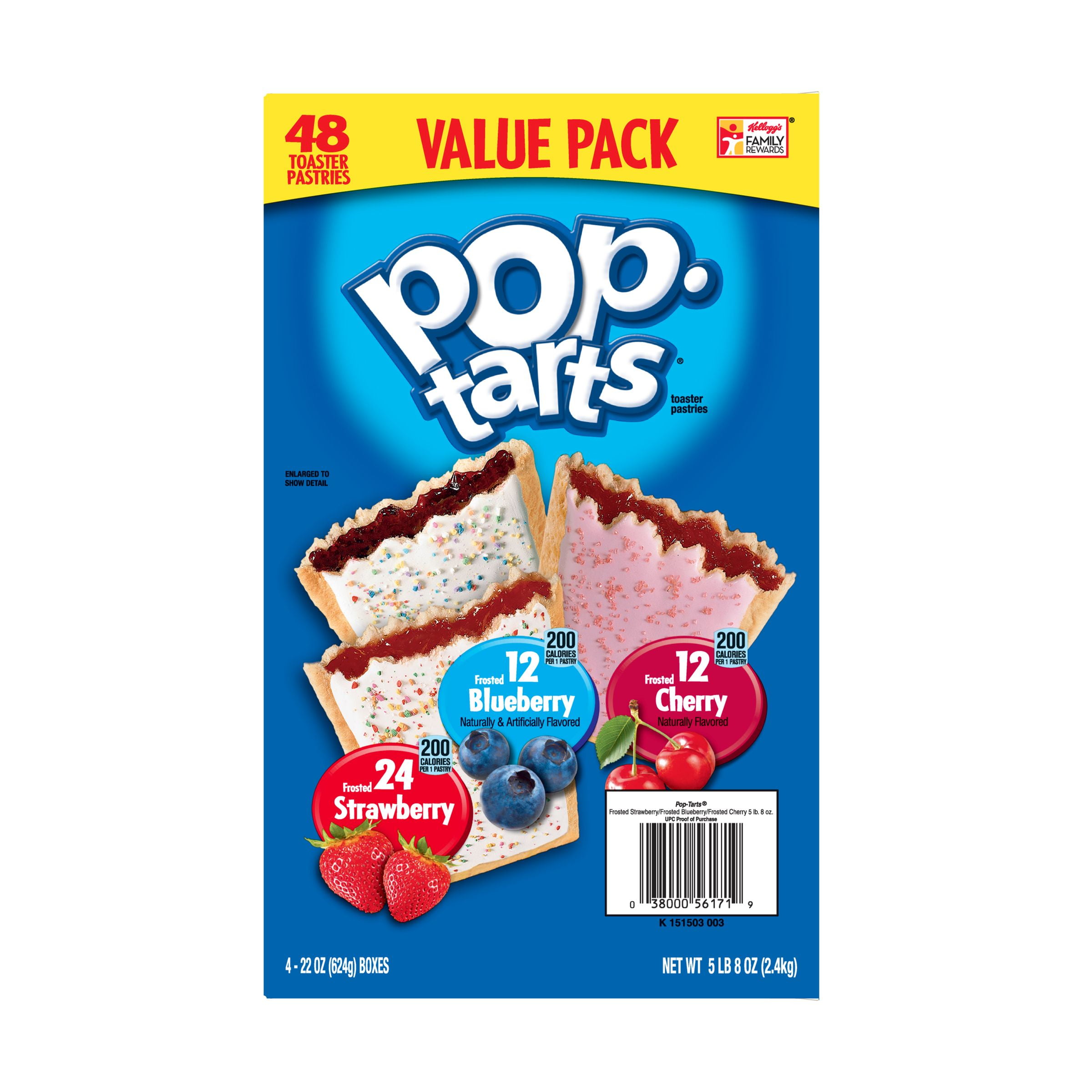 Pop-Tarts Variety Pack Breakfast Toaster Pastries, 88 oz, 48 Count