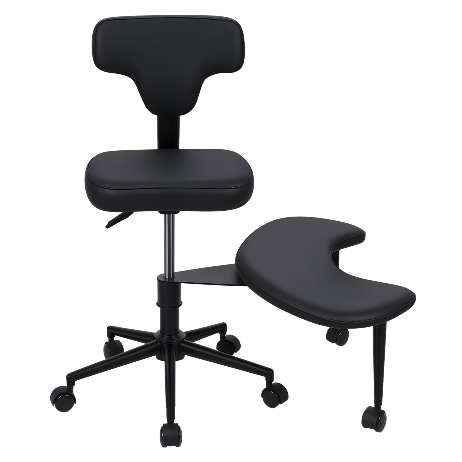 TidBay ADHD Desk Chair, ADHD Chair for Adults, Cross Legged Office Chair with Wheels, Criss Cross Desk Chair with Lumbar Support and Height Adjustable
