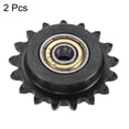thumbnail image 3 of Uxcell 2Pack #25 Roller Chain Idler Sprocket, 6mm Bore 1/4" Pitch 17 Tooth Sprocket Tensioner Carbon Steel, 3 of 6