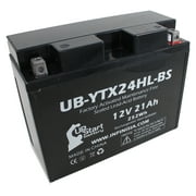 UB-YTX24HL-BS Battery Replacement for 1996 Harley-Davidson FL, FLH Series (Touring) 1340 CC Motorcycle - Factory Activated, Maintenance Free, Motorcycle Battery - 12V, 21AH, UpStart Battery Brand
