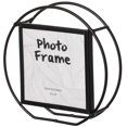 thumbnail image 1 of Fabulaxe QI004499.BK.S Modern Circle Shape Black Metal Decor Photo Frame for Tabletop Display, 4 x 6, 1 of 1