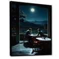 thumbnail image 2 of Designart "By Edward Masterpiece Nighthawks wall art I" Masterpiece Floater Framed Wall Art Living Room, 2 of 7