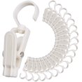 thumbnail image 1 of 20 piezas de plástico súper resistente para viajes en familia, gancho giratorio para colgar ropa, pinza para la ropa, clip para sombrero de 4,3 pulgadas (blanco) Ormromra WRJM-183, 1 of 6