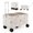 White, variant on Costway Large Foldable Utility Cart with  2-Tier Storage Crates 5 Rotate Wheels Metal White