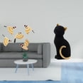 thumbnail image 2 of Juego de arte de pared de pájaro de madera, figura de pájaro, adorno colgante de pared, estatua de gato de resina para escritorio, adecuada para sala, 2 of 8