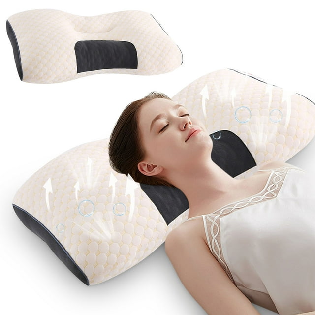 Dvkptbk Home Essentials Soft and Non Collapsing Core Protects The Cervical Spine and Helps Sleep. Adult and Student Household Massage Apartment Essentials