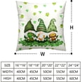 thumbnail image 3 of St Patricks Day Pillow Covers 18x18 Inch Set of 2 Gnomes Throw Pillow Covers Green Clover Shamrocks Pillow Cases for Couch Sofa Spring March Holiday Home Decor, 3 of 6
