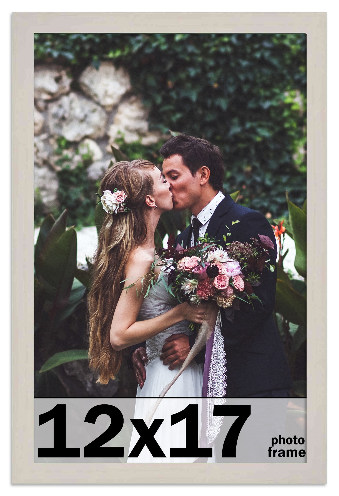 12x17 Frame White Wash Picture Frame Complete Modern Photo Frame