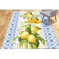 thumbnail image 3 of Lemon Rug, Blue Rugs, Yellow Rug, Modern Rug, Bath Rug, Hallway Rug, Kitchen Rug, Bridesmaid Gift, Pet Friendly Rug, Yellow Rug, Summer Rug, 2.6'x5' - 80x150 cm, 3 of 4