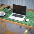 thumbnail image 3 of Long Mouse Pads for Desk,Green Christmas Snowflake Pattern Desk Mats on Top Of Desks, Desk Mouse Pad Extra Large with 3mm Non-Slip Base and Stitched Edge for Gaming,Office,Work,Home 35.4x15.7in, 3 of 5