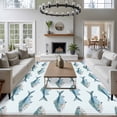 thumbnail image 3 of 5'x7' Area Rugs, Coastal Fishes Indoor Outdoor Area Rug for Living Room Bedroom, Summer Watercolor Ocean Animals Washable Bathroom Rugs Kitchen Floor Carpet Mats Home Decor Aesthetic, 3 of 8