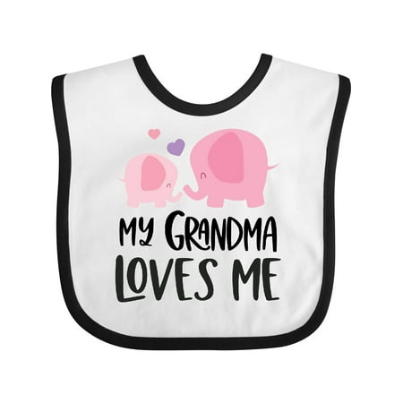 

Inktastic My Grandma Loves Me Gift Baby Boy or Baby Girl Bib