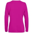 thumbnail image 3 of Augusta Sportswear Women's Long Sleeve Wicking T-Shirt XL Power Pink, 3 of 3