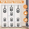 thumbnail image 4 of HONEIER Extra Large Closet Wardrobe, 65"Lx 73"H Portable Closet with 3 Hanging Rods, Shelves and 4 Side Pockets, Clothes Storage Organizer with Cover, Easy Assembly, Grey, 4 of 10