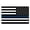 5x8 Thin Blue- Reversed, variant on Magnet Me Up Thin Blue Line American Flag Vinyl Automotive Magnet Decal, 5x8 Inches