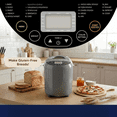 thumbnail image 4 of Programmable Bread Maker with PFAS-Free Ceramic Pan 2 lb Loaf 19 Presets Including Gluten-Free 3 Sizes Delay Timer Steel Gray Bestseling, 4 of 6