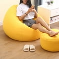 thumbnail image 1 of EIMELI Solid Color Cloth Lazy Lounger Bean Bag Sack Chair Sofa Dust Cover Decoration, 1 of 12