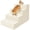 White, variant on Heeyoo Non-Slip 4-Step High-Density Sponge Pet Stairs with Removable Washable Cover, Gray