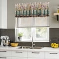 thumbnail image 4 of Spring Flower Curtain Valances for Windows, Kitchen Valance Window Treatments Panel 2 Pack, Farm Bottle Lavender Daisy Retro Wooden Rod Pocket Short Curtains for Bathroom Bedroom 42 x 12 Inch, 4 of 8