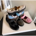 thumbnail image 3 of Women's Platform Ballet Sneakers, Hidden Wedge Mary Jane Shoes with Hook-and-Loop Strap, 3 of 4