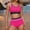 C Hot Pink, variant on HAPIMO Womens Bikini Sets Sporty Crop Top with High Waist Bottom Bandeau Two Piece Bathing Suits Fashion Summer Beach Vacation Swim with Chest Pad Purple L