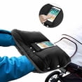 thumbnail image 1 of Calentadores de manos, guantes para cochecito, manguito interior de polar con bolsillo para teléfono celular, resistente al agua y al viento Xemadio LL-1158, 1 of 7