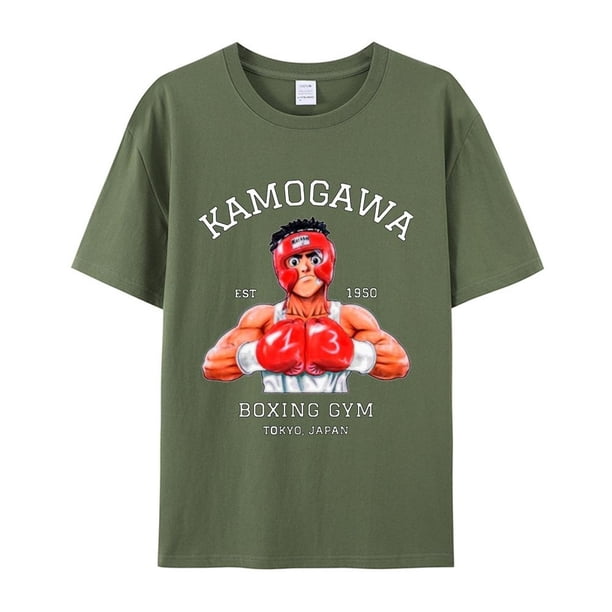 Hajime No Ippo Kamogawa Boxing Gym Algodón De Alta Calidad Talla Ue top manga Hombres graphic harajuku comic Ropa Masculina
