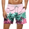 thumbnail image 2 of Kakii Men's Swim Trunks Hawaiian Bathing Mesh Lining Suit Swimsuits Beach Shorts with Pockets, 2 of 6