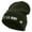 Olive, variant on US Army Star Embroidered 12 Inch Long Knitted Beanie - Navy OSFM