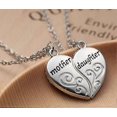 thumbnail image 5 of Collar con colgante de corazón de plata con forma de madre e hija, regalo para el día de la madre, para mujer --- Código de producto 45573, 5 of 5