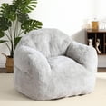 thumbnail image 2 of QinaQin Sillón bean bag de 39 pulgadas con relleno, respaldo con brazos y espuma de alta densidad, ideal para adultos, niños, sala o recámara, 2 of 8