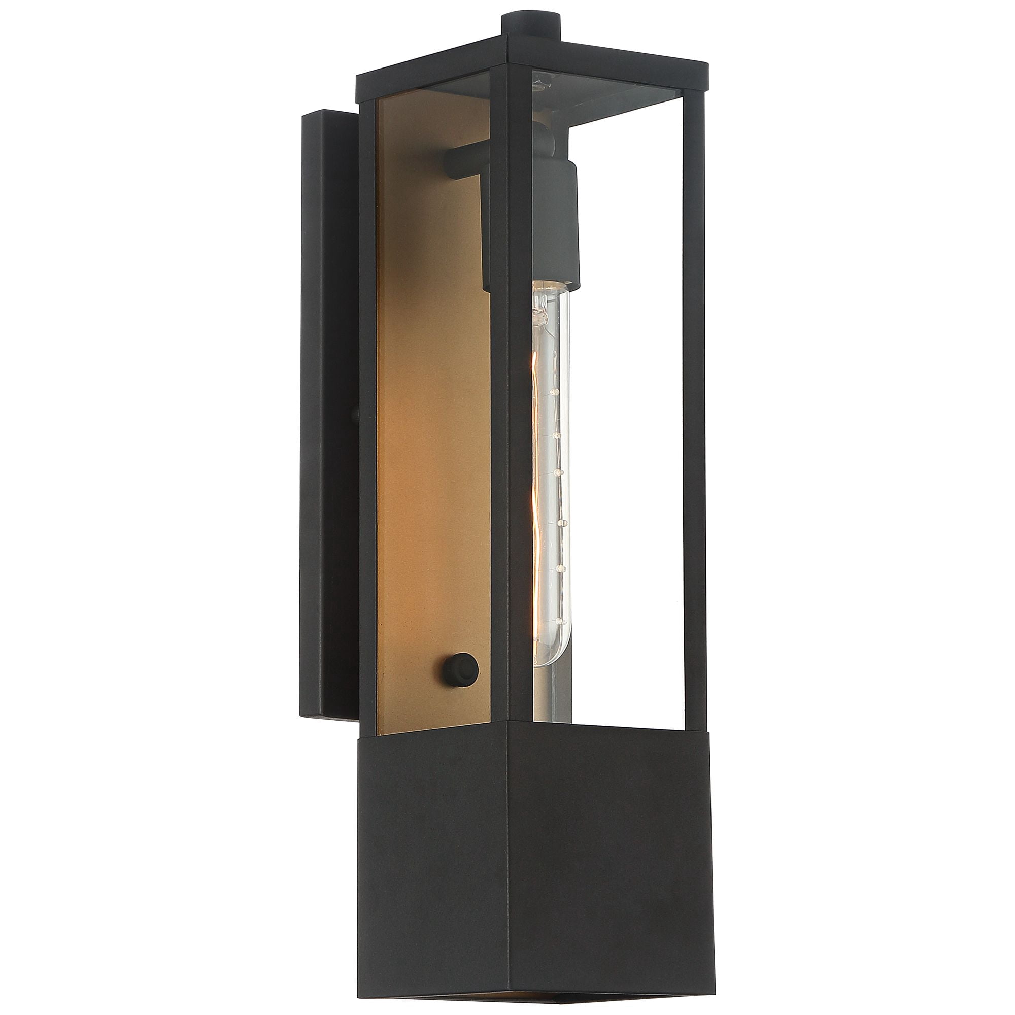 Possini Euro Design Berk Modern Outdoor Wall Light Fixture Textured Black 16" Clear Glass for Post Exterior Barn Deck House Porch Yard Posts Patio