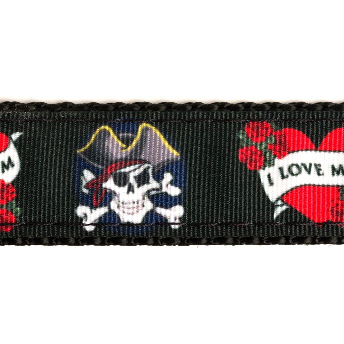 Country Brook Design® 3/4 inch I Love Mom Ribbon on Black Webbing, 10 Yards